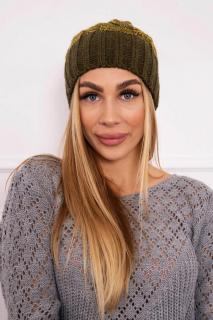 Dámska čiapka s fleecom K213 - zelená/khaki - Uni