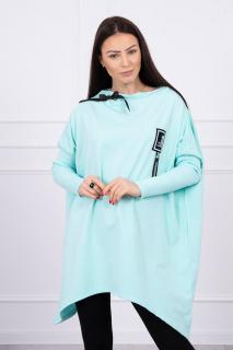 Dámska mikina oversize 0015 - mätová - Uni