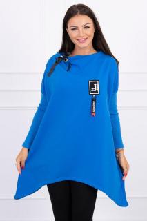 Dámska mikina oversize 0015 - modrá - Uni