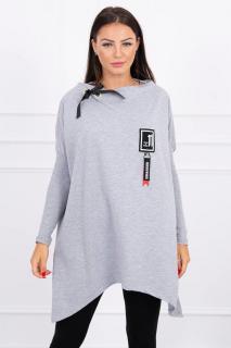 Dámska mikina oversize 0015 - sivá - Uni