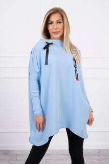 Dámska mikina oversize 0015 - svetlomodrá - Uni