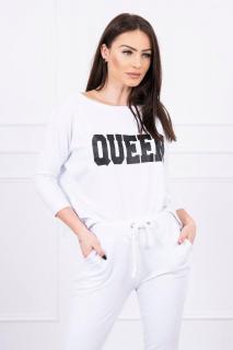 Dámska tepláková súprava s potlačou 66977 - biela - Uni