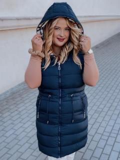 Dámska tmavomodrá vesta KERIS TY2926 - 4XL