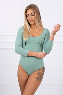 Dámske body s potlačou 9234 - tmavomätové - Uni