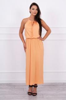 Dámske boho šaty 8893 - broskyňové - Uni