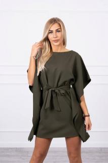 Dámske oversize šaty 9016 - kaki - Uni