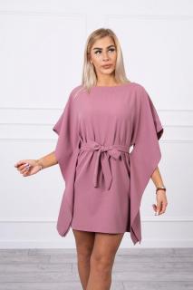 Dámske oversize šaty 9016 - tmavoružové - Uni