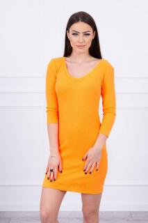 Dámske šaty 8863 - neónovo oranžové - Uni