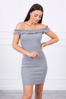 Dámske šaty 9097 - sivé - Uni