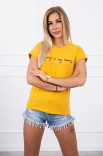 Dámske tričko 65297 - horčicové - Uni