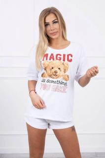 Dámske tričko s potlačou 9243 - biele - Uni