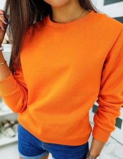 Klasická dámska mikina FASHION II bez kapucne BY0317 - oranžová - M
