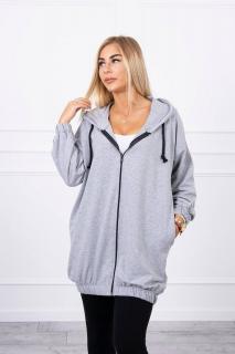Mikina s potlačou pre dámy 9117 - sivá - Uni