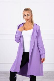Oversize kardigán pre dámy 9005 - fialový - Uni