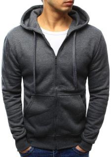 Pánska antracitová mikina na zips BX2196 - XL