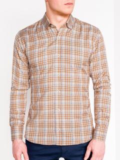Pánska casual košeľa K452 - beige, veľ. XXL - XXL