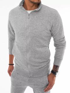 Pánska mikina na zips BX5036 - sivá - XL
