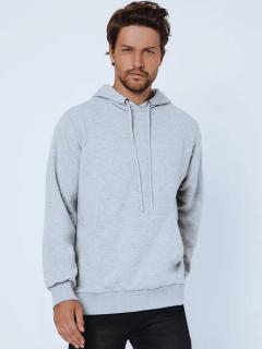 Pánska mikina s kapucňou BX5019 - sivá - XL