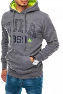 Pánska mikina s kapucňou BX5064 - tmavosivá, veľ. M - M