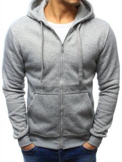 Pánska sivá mikina na zips (bx2412) - XL