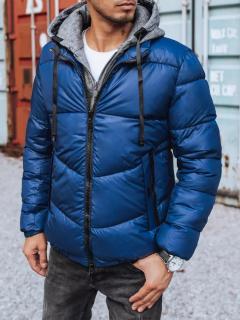 Pánska zimná bunda s kapucňou TX3827 - modrá - 3XL