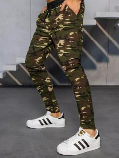 Pánske maskáčové tepláky UX3319 - hnedé - XL
