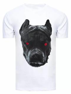 Pánske tričko s potlačou pitbulla RX4939 - biele - XL