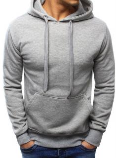 Sivá pánska mikina s kapucňou (bx3646) - XL