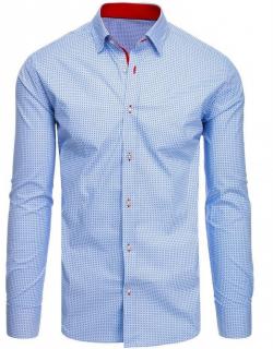Svetlomodrá pánska košeľa so vzorom DX1869, veľ. XL - XL