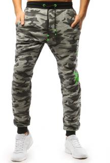 Svetlosivé pánske maskáčové jogger tepláky  UX3509 - L