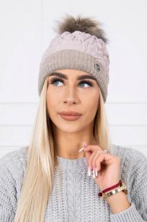 Tmavobéžová dámska čiapka K144, veľ. UNI - Uni
