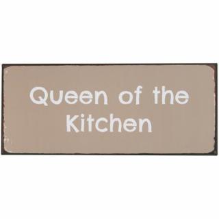 Kovová tabuľa QUEEN OF THE KITCHEN