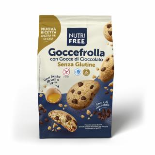 nutrifree bezlepkové Goccefrolla  sušienky s kúskami čokolády AEC077