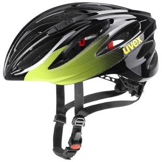 Cyklistická prilba UVEX HELMA BOSS RACE BLACK - LIME VELIKOST: 52-56