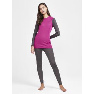 Dámsky set CRAFT CORE Warm Baselayer, ružovo-čierny, L