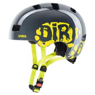 Detská prilba UVEX HELMA KID 3 DIRTBIKE GREY-LIME VELIKOST: 51-55