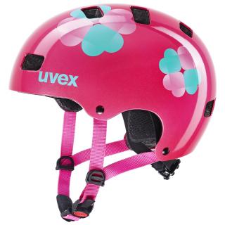 Detská prilba UVEX HELMA KID 3 PINK FLOWER VELIKOST: 51-55