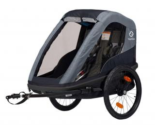 Detský cyklovozík Hamax AVENIDA TWIN Suspension Farba: šedá/žltá