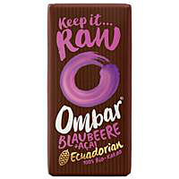 Čokoláda raw čučoriedka acai 35g BIO OMBAR