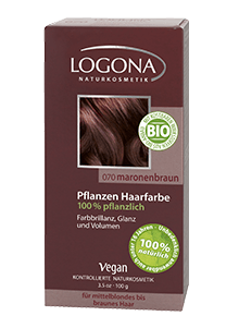 Farba na vlasy gaštanová 100g BIO LOGONA
