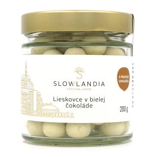 Lieskovce v bielej čokoláde 200g SLOWLANDIA