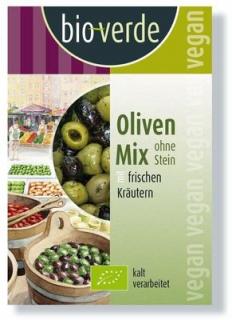 Olivy bez kôstky mix s bylinkami 150g BIO VERDE