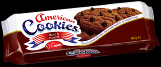 AMERICAN COOKIES 160g čokoládovo-kokosové sušienky