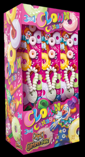 CLOWN CANDY 17g komprimát s píšťaľkou (Balenie:24ks 1ks od 0,33eur)