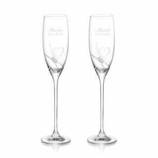 Romantic Passion svadobné poháre na sekt