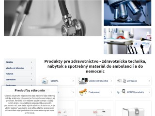 Internetový obchod - zdravotnícky materiál a vybavenie ambulancií - METEC PLUS s.r.o.