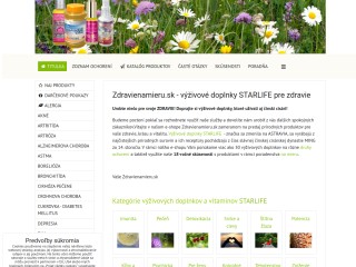 Zdravie na mieru.sk - výživové doplnky STARLIFE