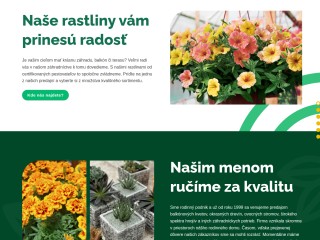 Realizácie záhrad, predaj balkónových kvetov, okrasných drevín a záhradníckych potrieb. Eshop. Záhra