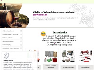 vinárske potreby, e-shop