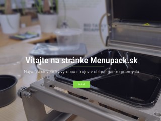 Baliace stroje, misky, obaly, gastro zariadenia - MENUPACK